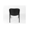 Sedia fissa attesa "new" -  imbottita impilabile con telaio d’acciaio nero