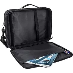Esperanza -  Borsa per notebook da 15.6" con tracolla e scomparti - colore nero