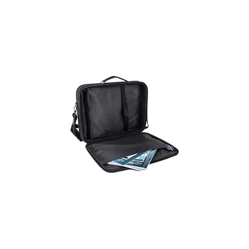 Esperanza -  Borsa per notebook da 15.6" con tracolla e scomparti - colore nero