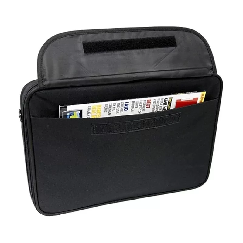Esperanza - Borsa per notebook da 17" con tracolla e scomparti - colore nero