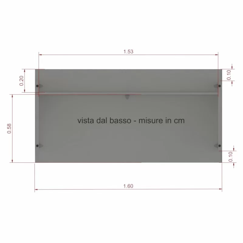 Scrivania 160 x 80 Teko casa ufficio in melaminico Officè colore Bianco