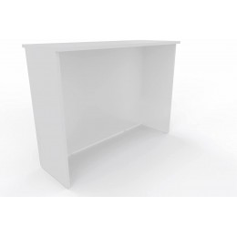 Bancone Reception L.125 cm h 110cm BIANCO per negozi uffici accoglienza , punto cassa
