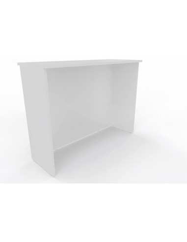 Bancone Reception L.125 cm h 110cm BIANCO per negozi uffici accoglienza , punto cassa