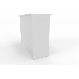 Bancone Reception L.125 cm h 110cm BIANCO per negozi uffici accoglienza , punto cassa