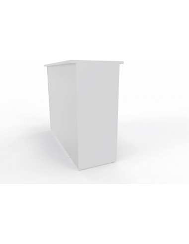 Bancone Reception L.125 cm h 110cm BIANCO per negozi uffici accoglienza , punto cassa