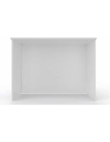 Bancone Reception L.125 cm h 110cm BIANCO per negozi uffici accoglienza , punto cassa