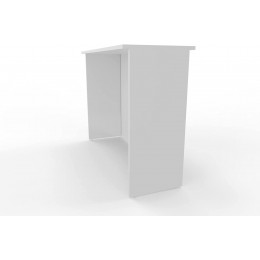Bancone Reception L.125 cm h 110cm BIANCO per negozi uffici accoglienza , punto cassa