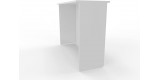 Bancone Reception L.125 cm h 110cm BIANCO per negozi uffici accoglienza , punto cassa