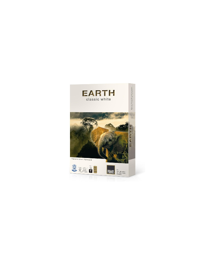 5 pz Earth Classic White - Carta riciclata - formato A4 21x297cm 80gr per ufficio, stampa e fotocopie