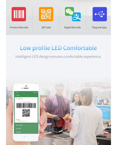 Scanner MP6800 | Lettore Codici a Barre 1D/2D da Banco - Tickoffice