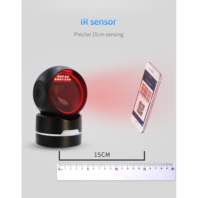 Scanner MP6800 | Lettore Codici a Barre 1D/2D da Banco - Tickoffice