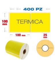 etichette gialle 10x10 100x100 termiche adesive quadrate