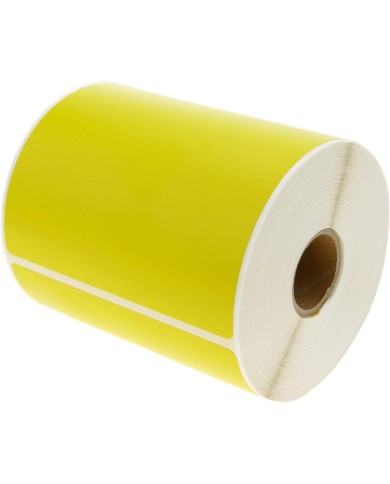 100 x 100 mm, f. 25 - Rotolo n° 400 etichette termiche adesive giallo