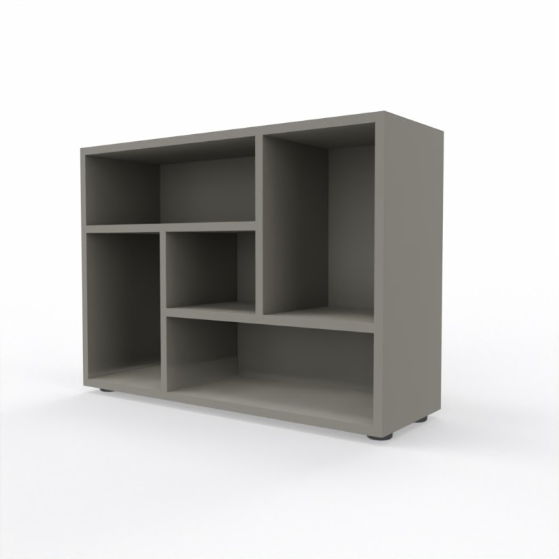 Tower Evo - Libreria design bassa a giorno in legno 60x81x27 cm