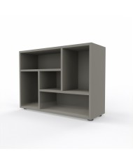 Tower Evo - Libreria design bassa a giorno in legno 60x81x27 cm