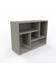 Tower Evo - Libreria design bassa a giorno in legno 60x81x27 cm