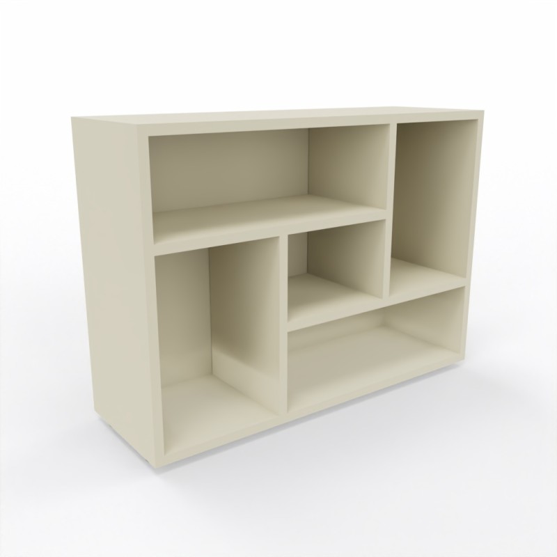 Tower Evo - Libreria design bassa a giorno in legno 60x81x27 cm