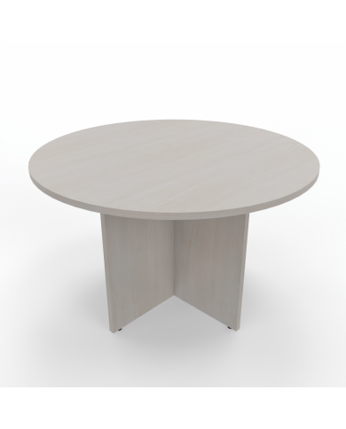 Kamos - Tavolo riunione piano tondo e struttura in legno a croce 120cm sp.25mm