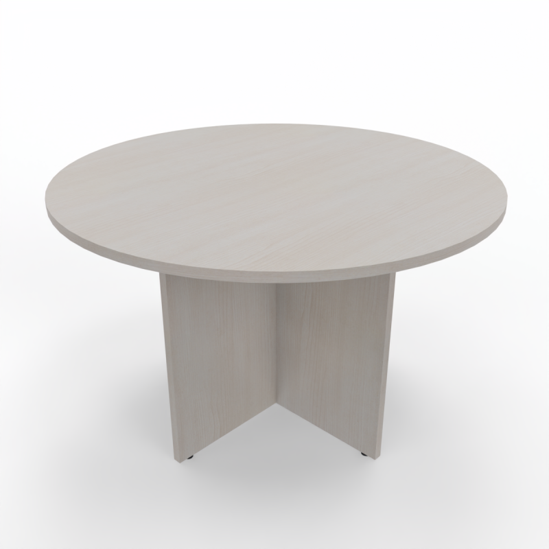Kamos - Tavolo riunione piano tondo e struttura in legno a croce 120cm sp.25mm