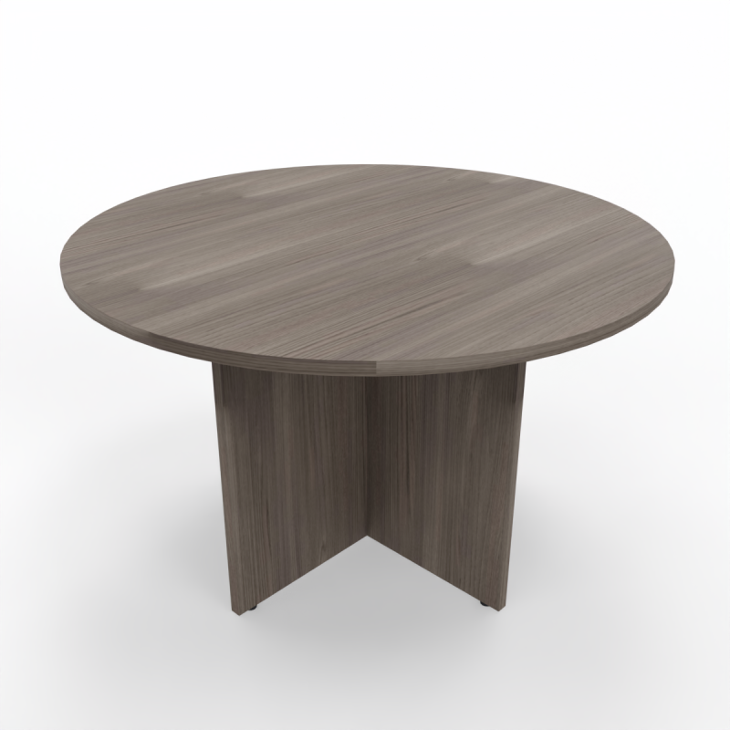 Kamos - Tavolo riunione piano tondo e struttura in legno a croce 120cm sp.25mm