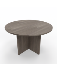 Kamos - Tavolo riunione piano tondo e struttura in legno a croce 120cm sp.25mm