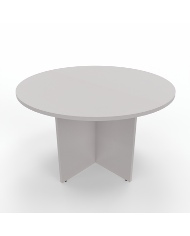 Kamos - Tavolo riunione piano tondo e struttura in legno a croce 120cm sp.25mm