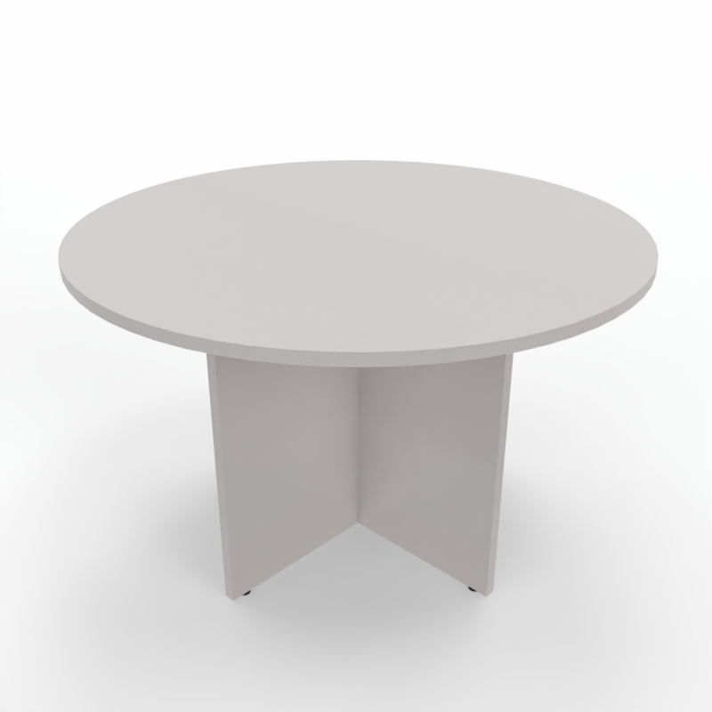 Kamos - Tavolo riunione piano tondo e struttura in legno a croce 120cm sp.25mm