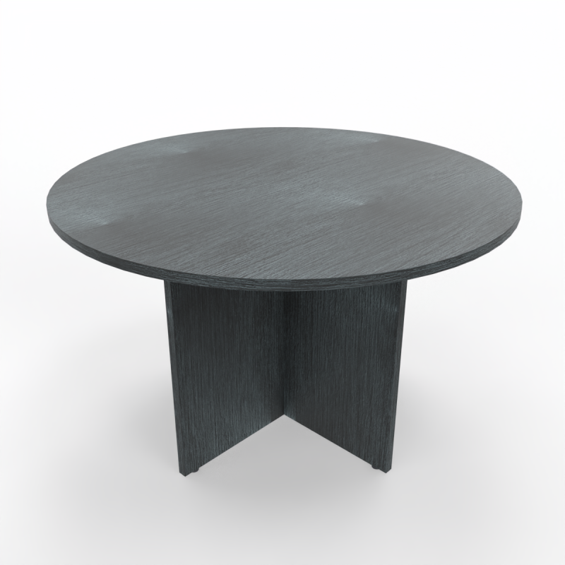 Kamos - Tavolo riunione piano tondo e struttura in legno a croce 120cm sp.25mm