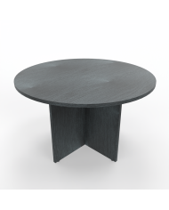 Kamos - Tavolo riunione piano tondo e struttura in legno a croce 120cm sp.25mm