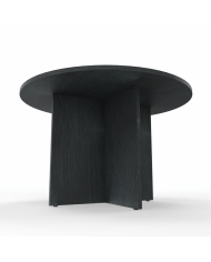 Kamos - Tavolo riunione piano tondo e struttura in legno a croce 120cm sp.25mm