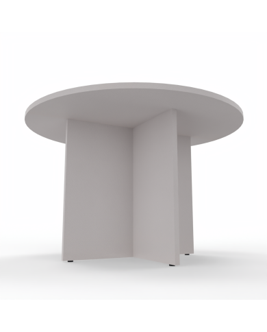 Kamos - Tavolo riunione piano tondo e struttura in legno a croce 120cm sp.25mm