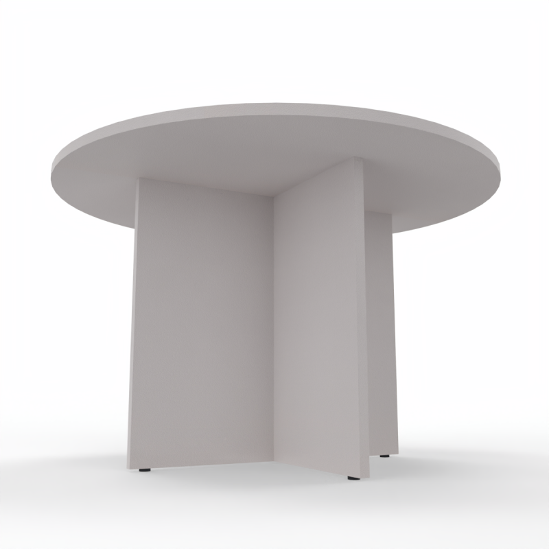 Kamos - Tavolo riunione piano tondo e struttura in legno a croce 120cm sp.25mm