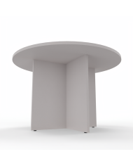Kamos - Tavolo riunione piano tondo e struttura in legno a croce 120cm sp.25mm