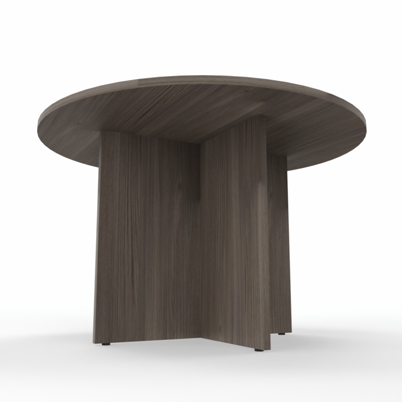 Kamos - Tavolo riunione piano tondo e struttura in legno a croce 120cm sp.25mm
