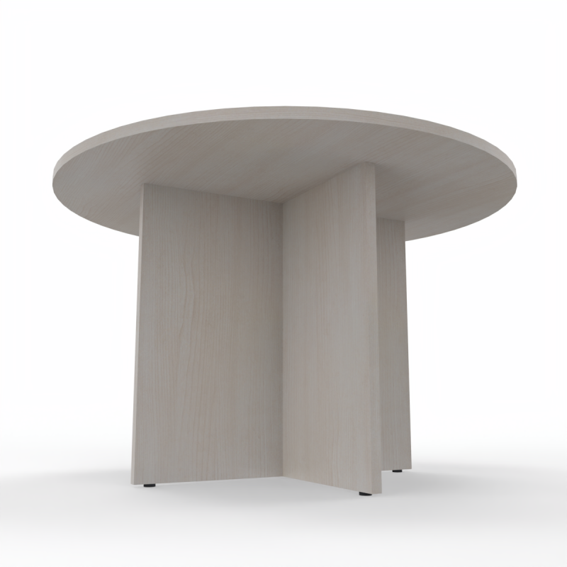 Kamos - Tavolo riunione piano tondo e struttura in legno a croce 120cm sp.25mm