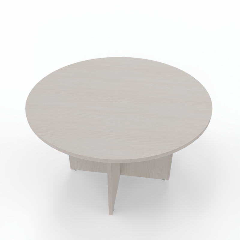 Kamos - Tavolo riunione piano tondo e struttura in legno a croce 120cm sp.25mm