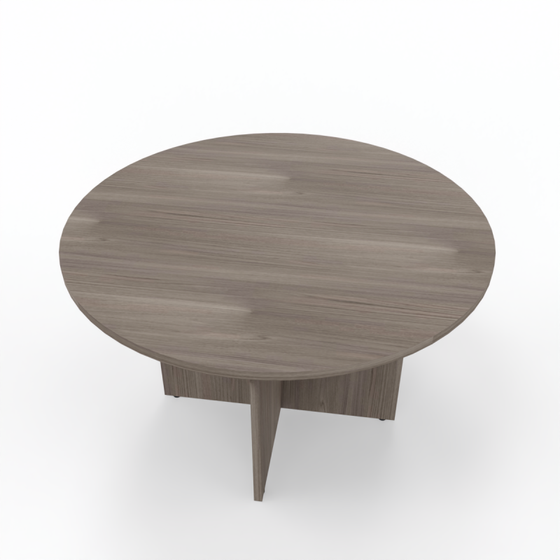 Kamos - Tavolo riunione piano tondo e struttura in legno a croce 120cm sp.25mm