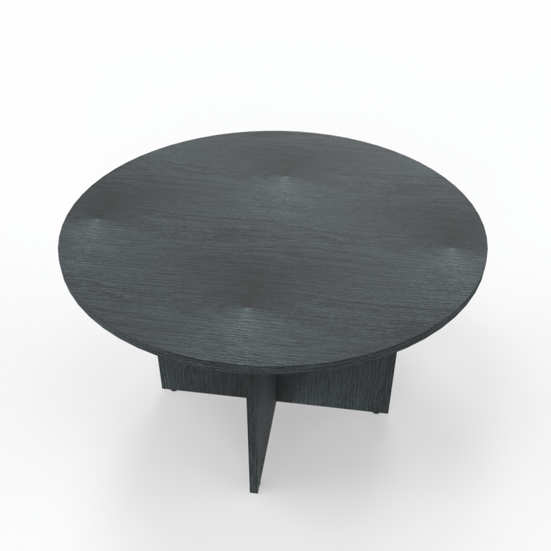 Kamos - Tavolo riunione piano tondo e struttura in legno a croce 120cm sp.25mm