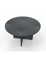 Kamos - Tavolo riunione piano tondo e struttura in legno a croce 120cm sp.25mm