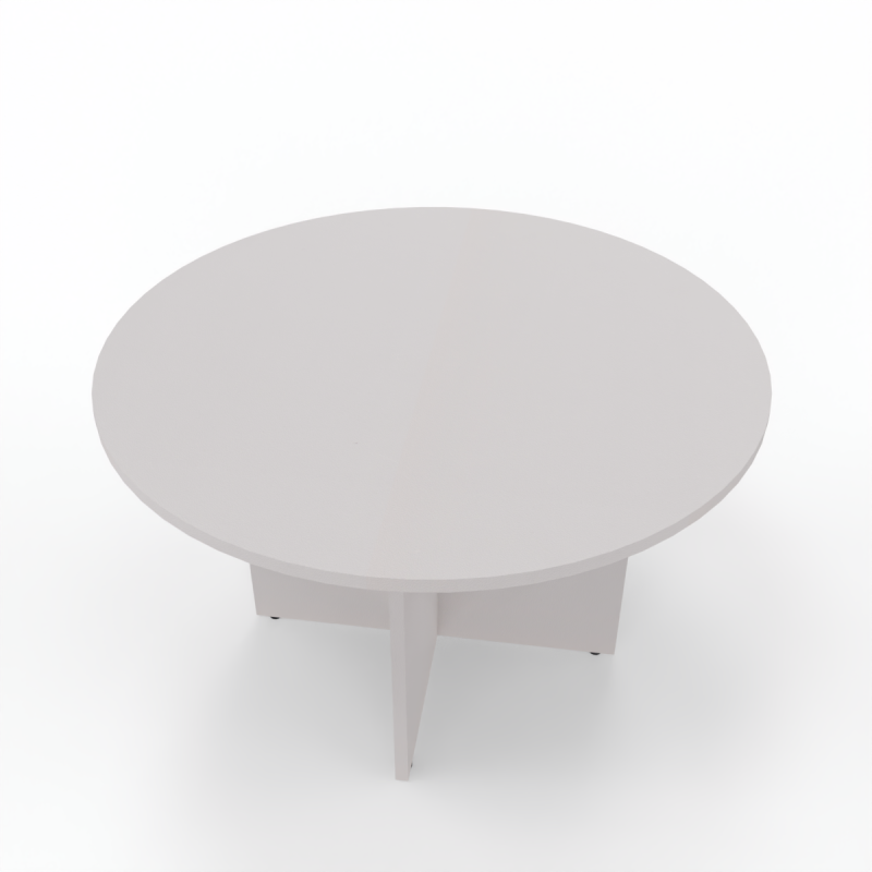 Kamos - Tavolo riunione piano tondo e struttura in legno a croce 120cm sp.25mm