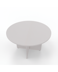 Kamos - Tavolo riunione piano tondo e struttura in legno a croce 120cm sp.25mm