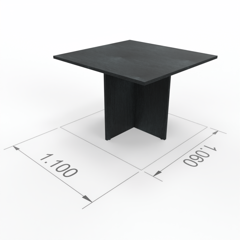 Kamos - Tavolo riunione piano rettangolare e struttura in legno a croce 110cm sp.25mm