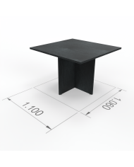 Kamos - Tavolo riunione piano rettangolare e struttura in legno a croce 110cm sp.25mm