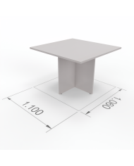 Kamos - Tavolo riunione piano rettangolare e struttura in legno a croce 110cm sp.25mm