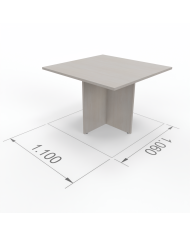 Kamos - Tavolo riunione piano rettangolare e struttura in legno a croce 110cm sp.25mm