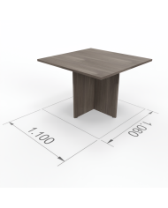Kamos - Tavolo riunione piano rettangolare e struttura in legno a croce 110cm sp.25mm