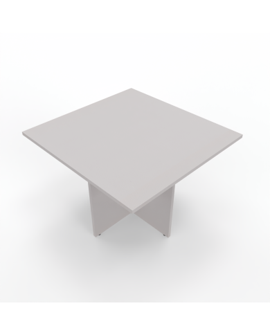 Kamos - Tavolo riunione piano rettangolare e struttura in legno a croce 110cm sp.25mm