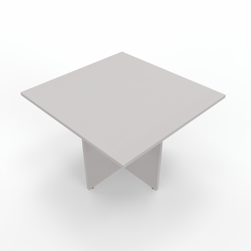 Kamos - Tavolo riunione piano rettangolare e struttura in legno a croce 110cm sp.25mm