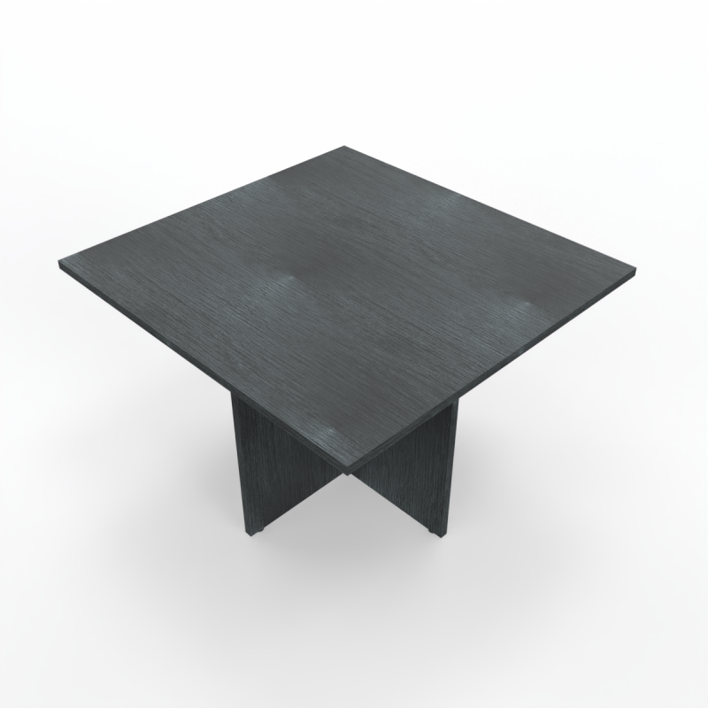 Kamos - Tavolo riunione piano rettangolare e struttura in legno a croce 110cm sp.25mm