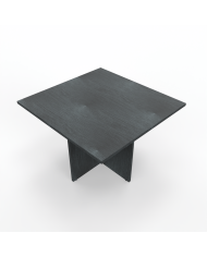 Kamos - Tavolo riunione piano rettangolare e struttura in legno a croce 110cm sp.25mm